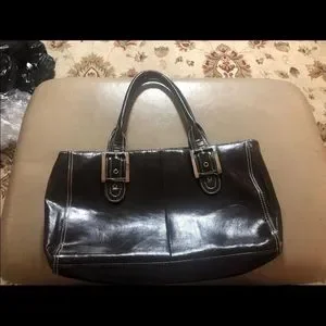 Sac Messager Harve Benard En Cuir Daim Marron - Taille Large - Occasion - Style Casual Pour Femme